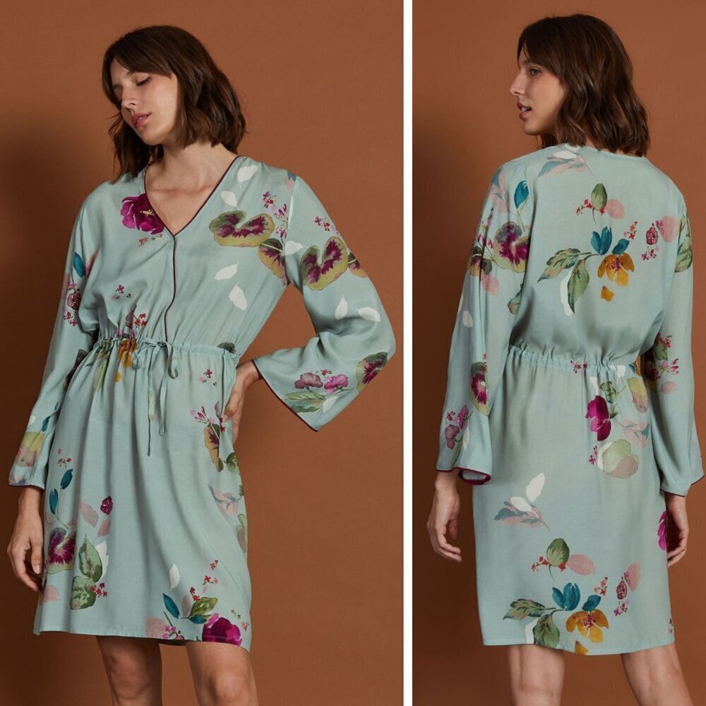 Laurence Tavernier Floral Print Satin Short Night Dress - 35712